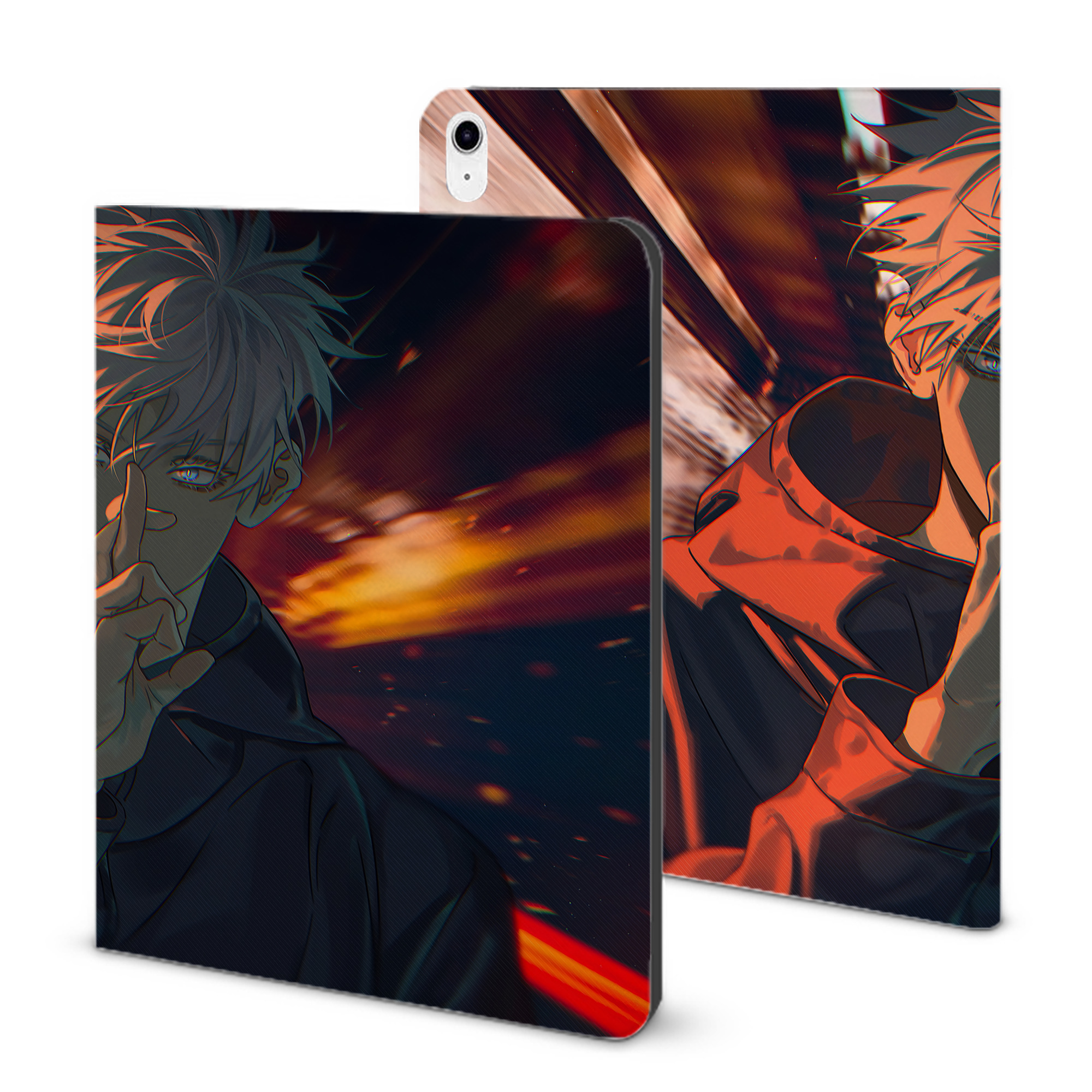 （画像用） 呪術廻戦 Jujutsu Kaisen IPad ケース ブック型 PUレザー TPU 耐衝撃 軽量 薄型 ペン収納なし 全面保護 IPad 各モデル対応